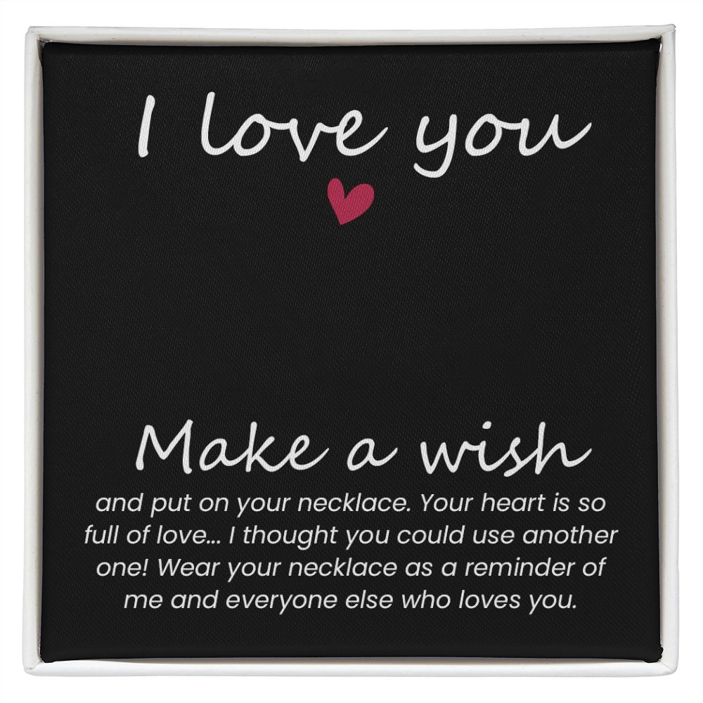 To My Wife | I love you, Make a Wish - Signature Style Name Necklace
