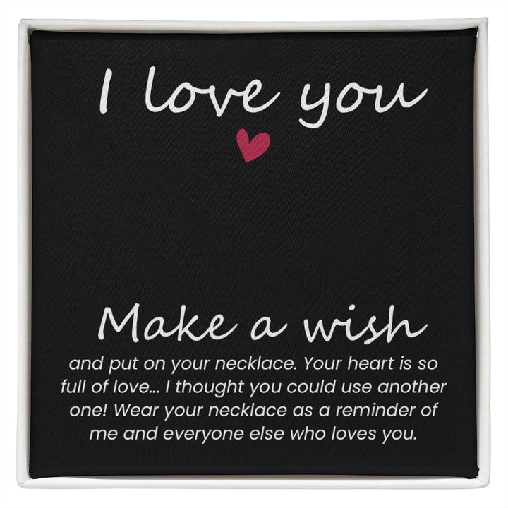 To My Wife | I love you, Make a Wish - Signature Style Name Necklace