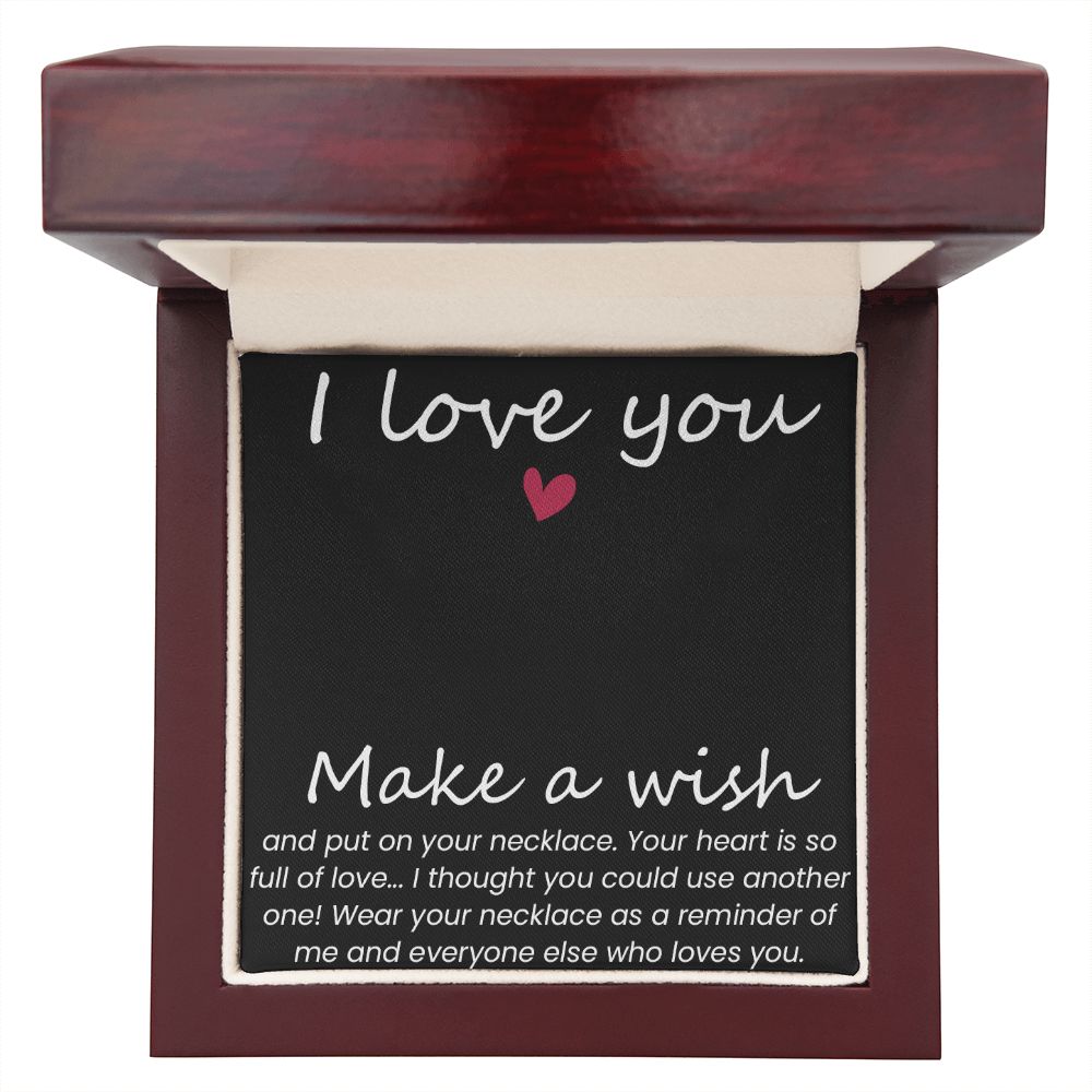 To My Wife | I love you, Make a Wish - Signature Style Name Necklace