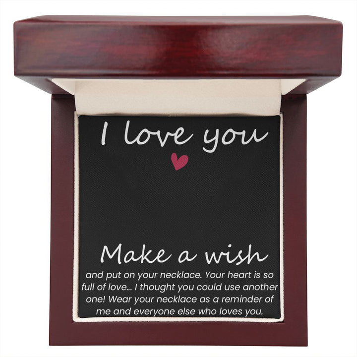 To My Wife | I love you, Make a Wish - Signature Style Name Necklace