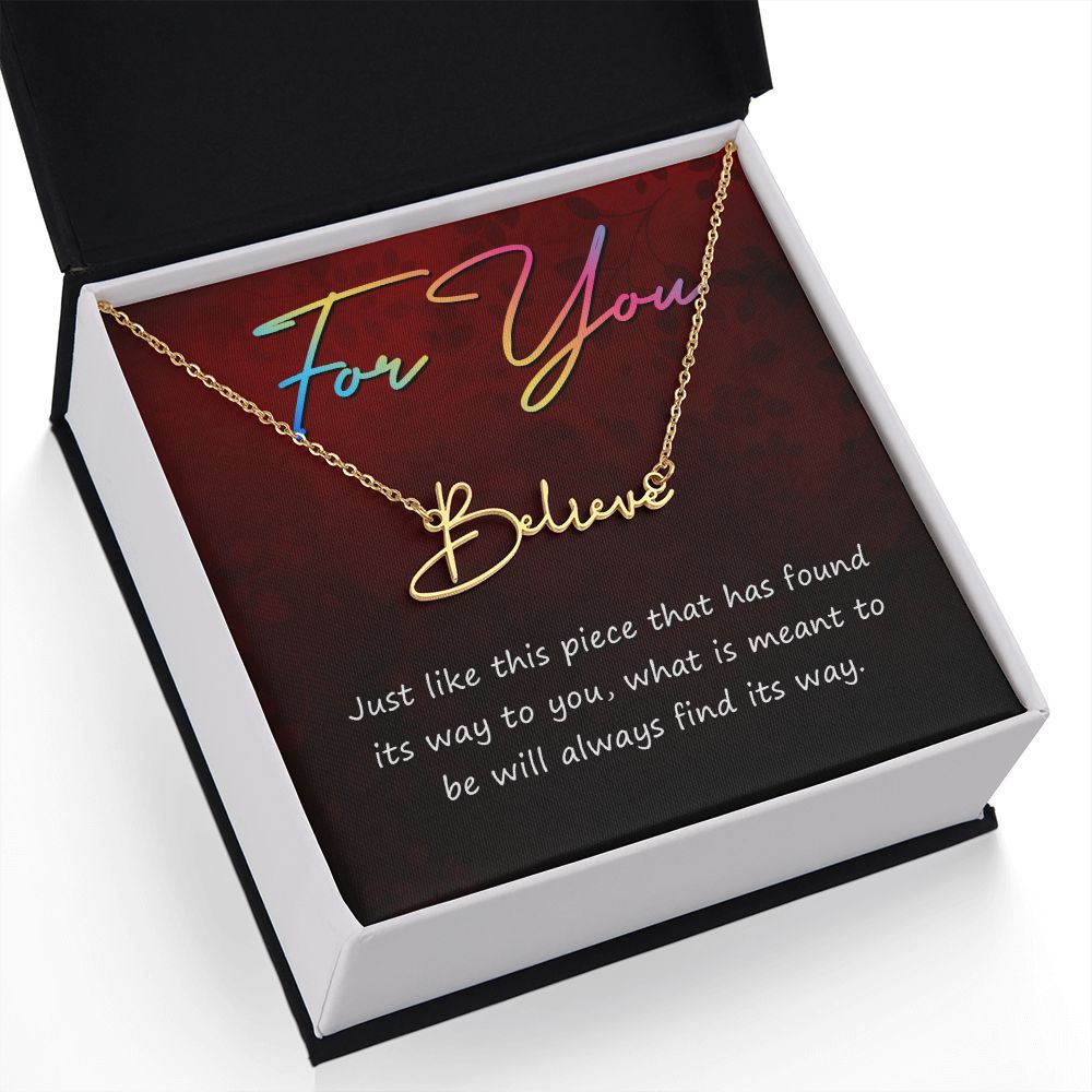 To My Wife | For You - Signature Style Name Necklace