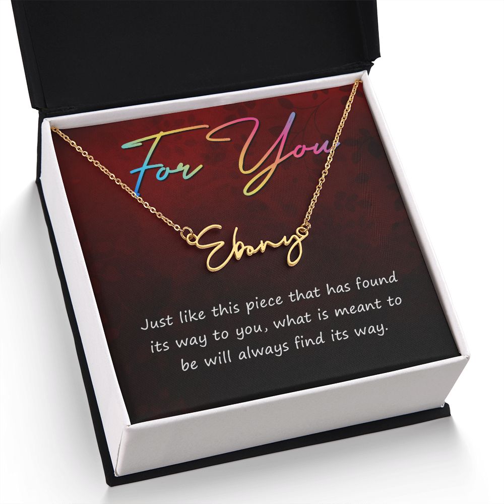 To My Wife | For You - Signature Style Name Necklace