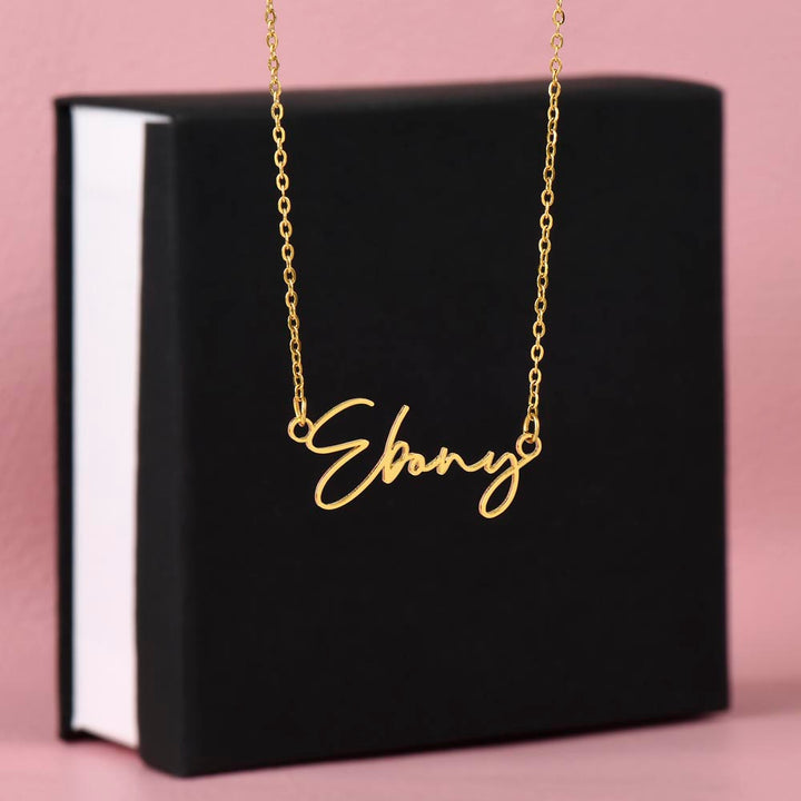 To My Wife | I love you, Make a Wish - Signature Style Name Necklace