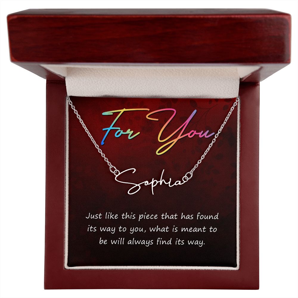 To My Wife | For You - Signature Style Name Necklace