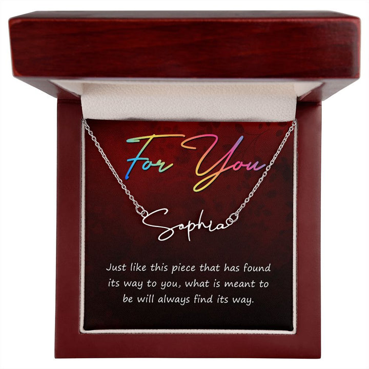 To My Wife | For You - Signature Style Name Necklace