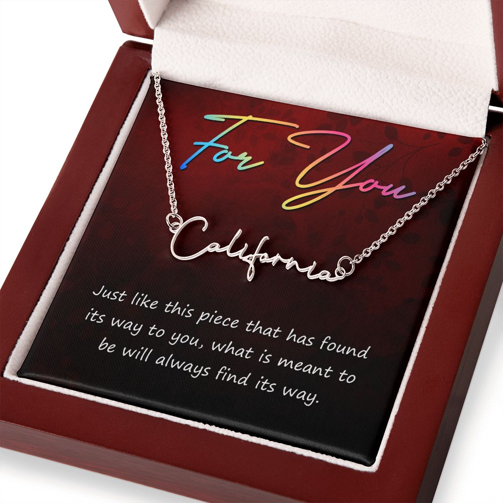 To My Wife | For You - Signature Style Name Necklace