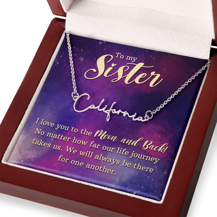To My Sister | I love You - Signature Style Name Necklace
