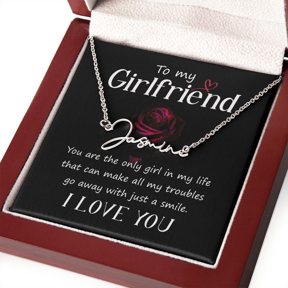 To My Girlfriend | I love you - Signature Style Name Necklace
