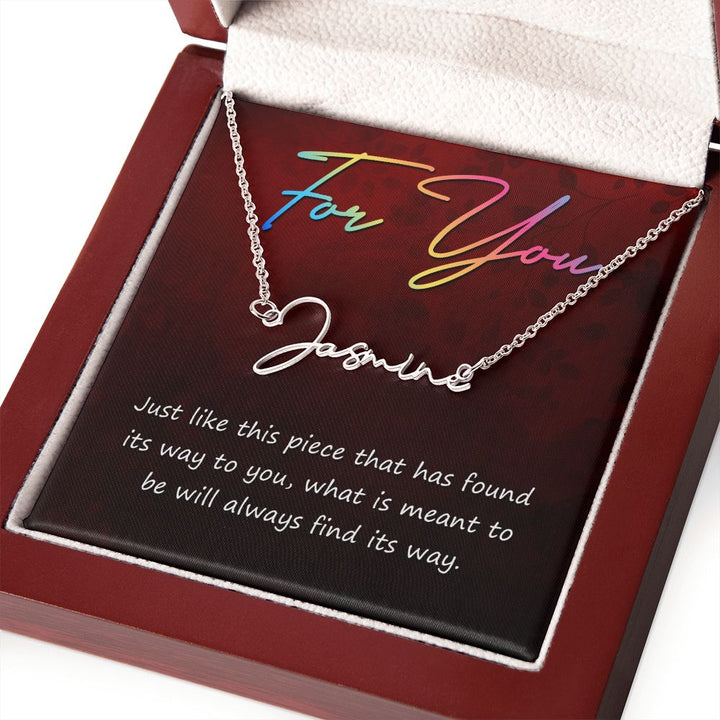 To My Wife | For You - Signature Style Name Necklace