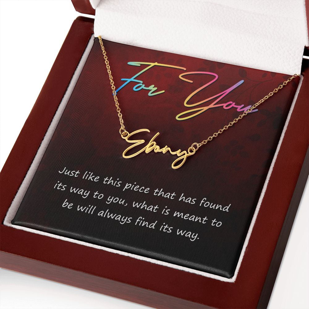 To My Wife | For You - Signature Style Name Necklace