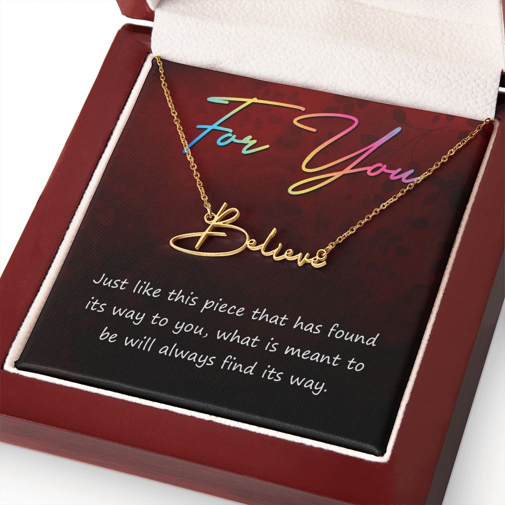 To My Wife | For You - Signature Style Name Necklace