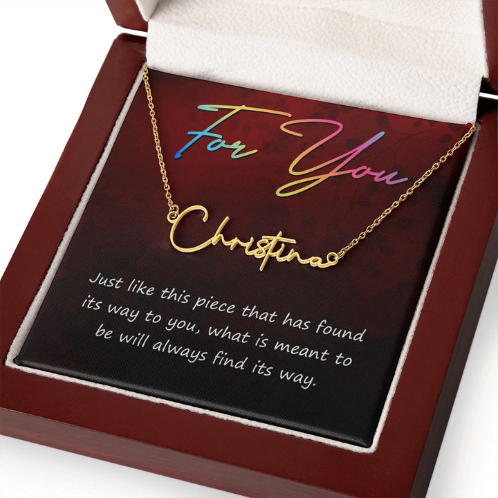 To My Wife | For You - Signature Style Name Necklace