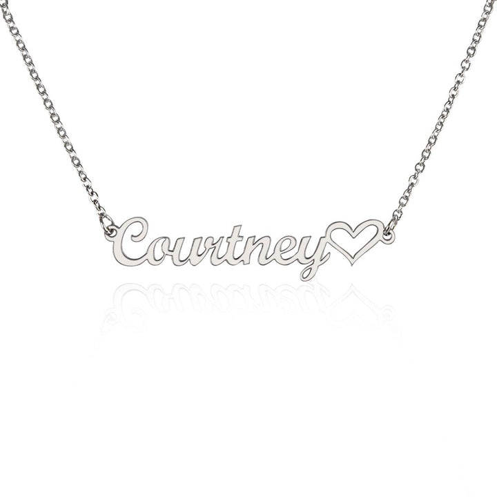 To The Owner of My Heart | If I know what love is, it is because of you - Heart Name Necklace