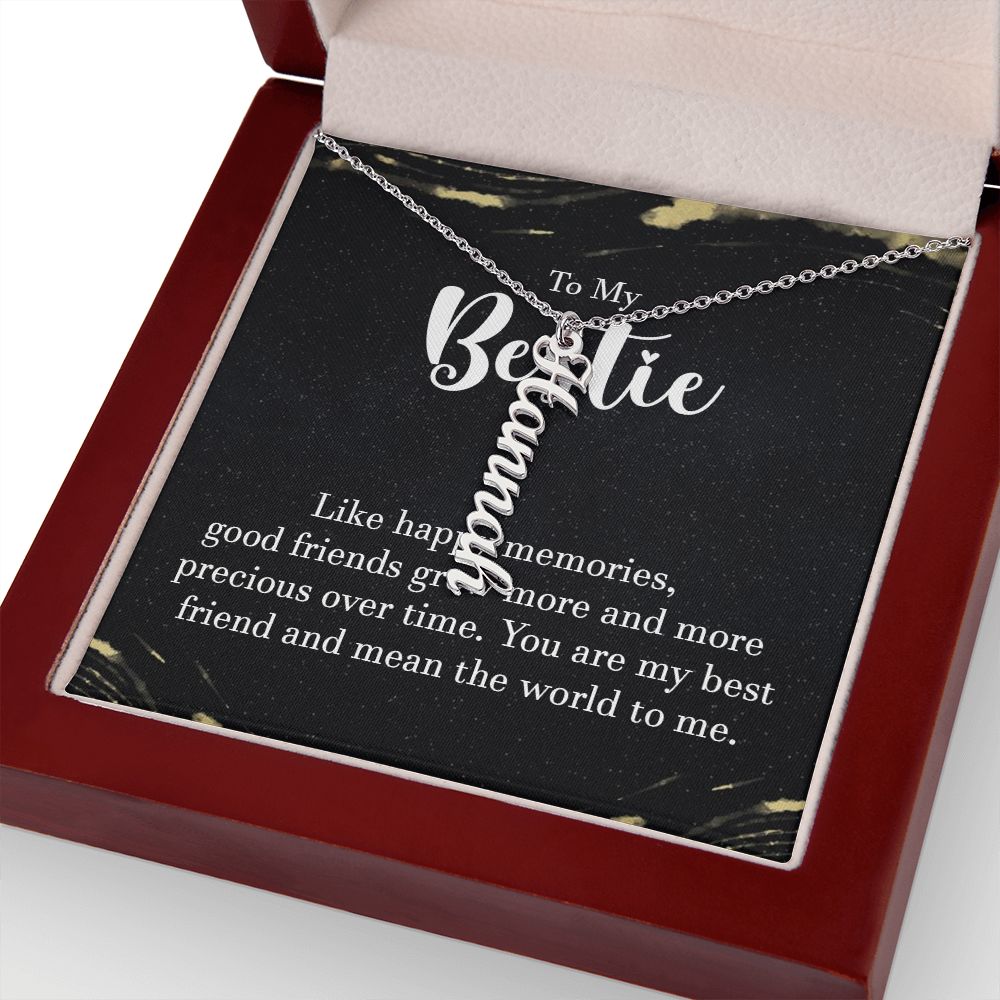 To My  Bestie | You are my best friend - Personalized Vertical Name Necklace