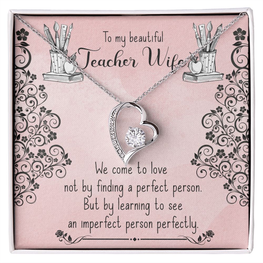 To My Wife | Beautiful Teacher Wife - Forever Love Necklace