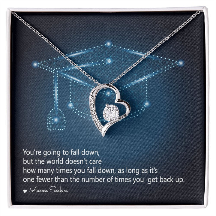Happy Graduation | Never Give Up - Forever Love Necklace