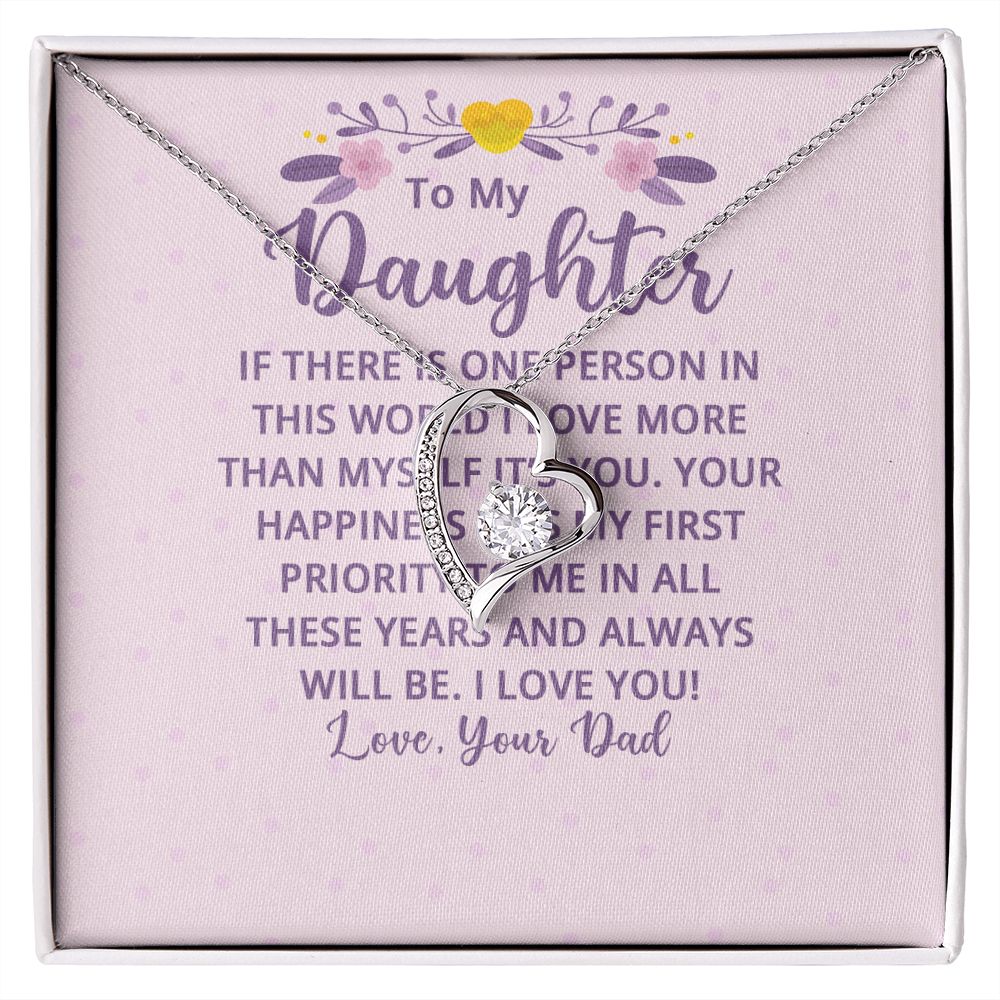To My Daughter | My First Priority - Forever Love Necklace