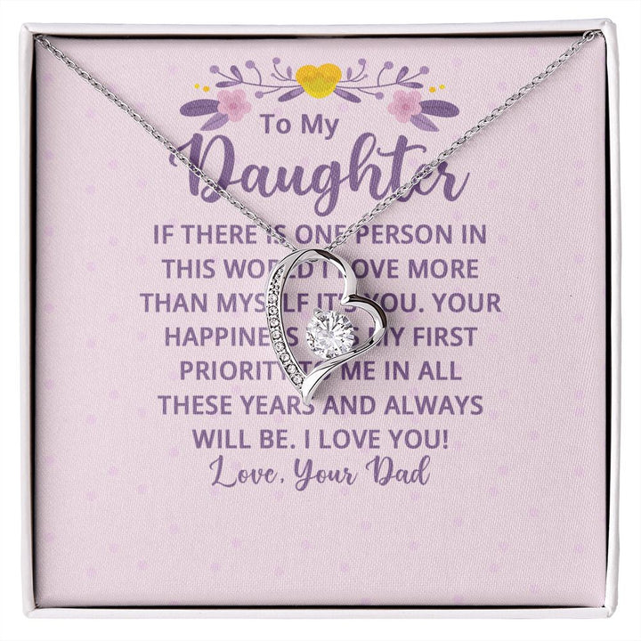 To My Daughter | My First Priority - Forever Love Necklace