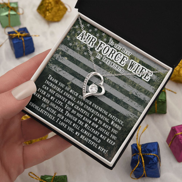 To My Wife | Best Air Force Wife - Forever Love Necklace