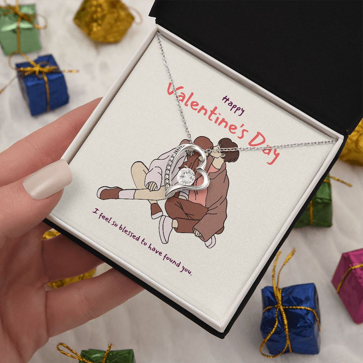 Happy Valentine's Day | I'm So Lucky to Be Yours - Forever Love Necklace