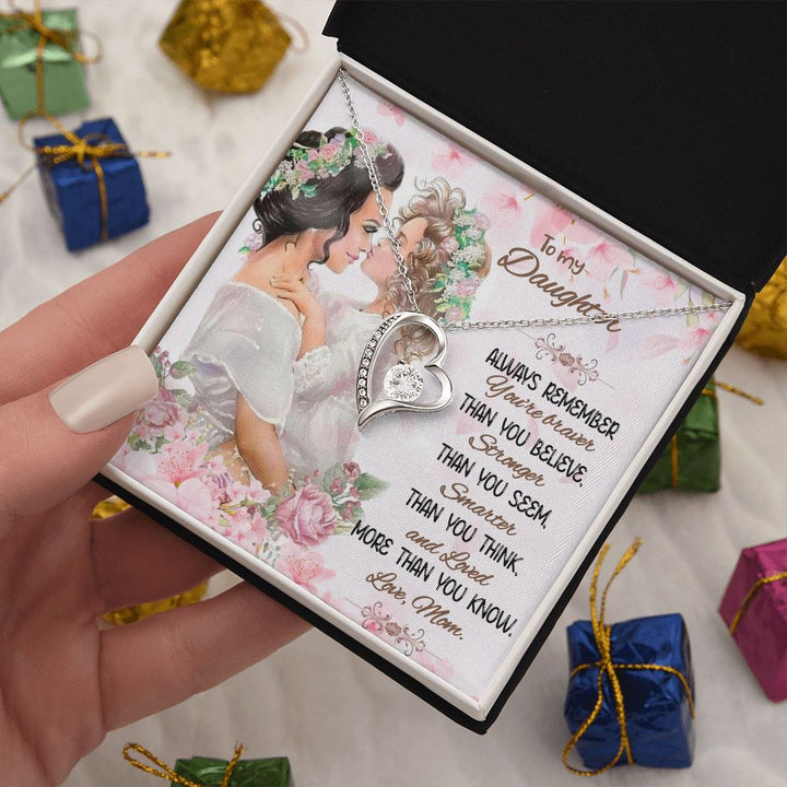 To My Daughter | Remember Your Courage - Forever Love Necklace