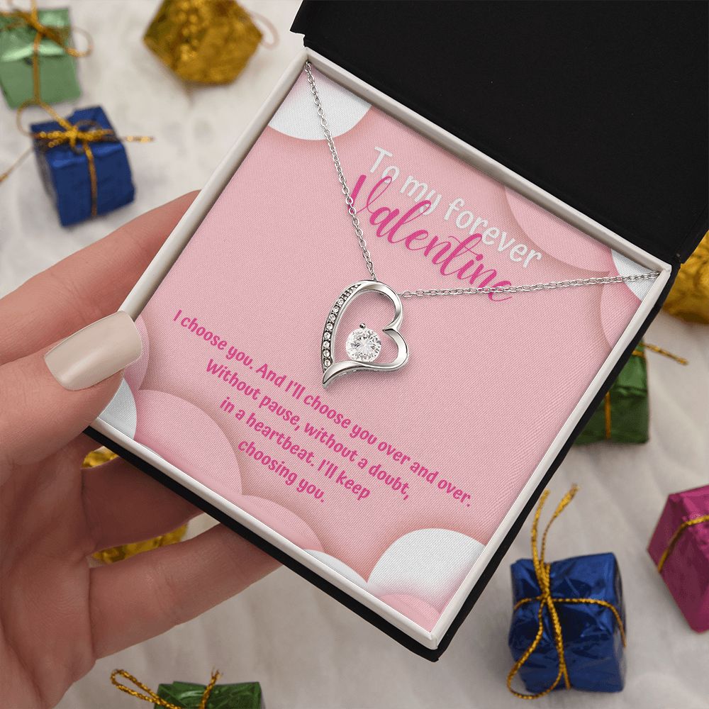 To My Forever Valentine | Eternally Yours - Forever Love Necklace