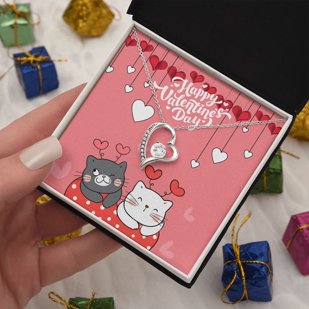 Happy Valentine's Day | You Make My World a Better Place - Forever Love Necklace