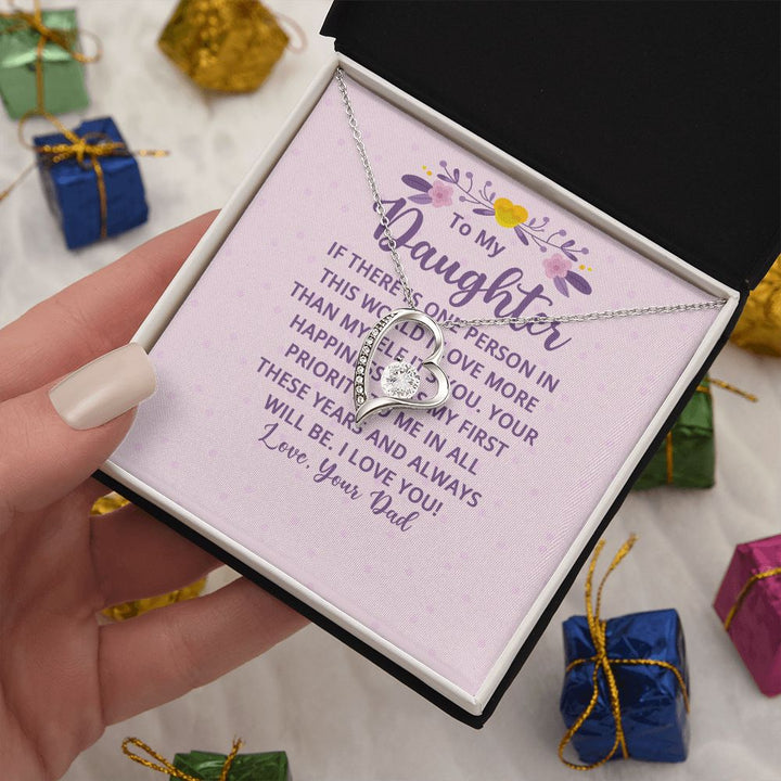 To My Daughter | My First Priority - Forever Love Necklace
