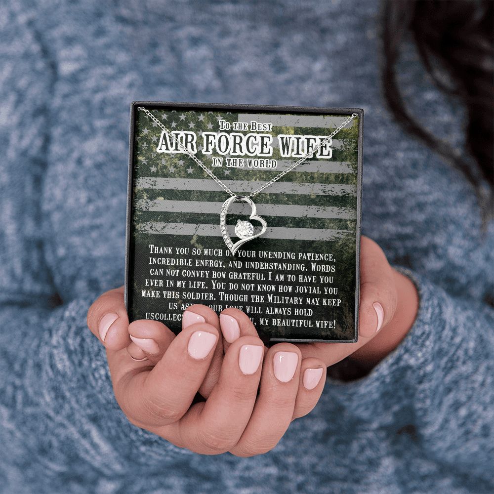 To My Wife | Best Air Force Wife - Forever Love Necklace