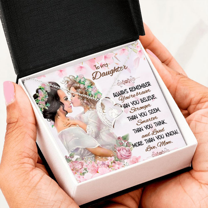 To My Daughter | Remember Your Courage - Forever Love Necklace