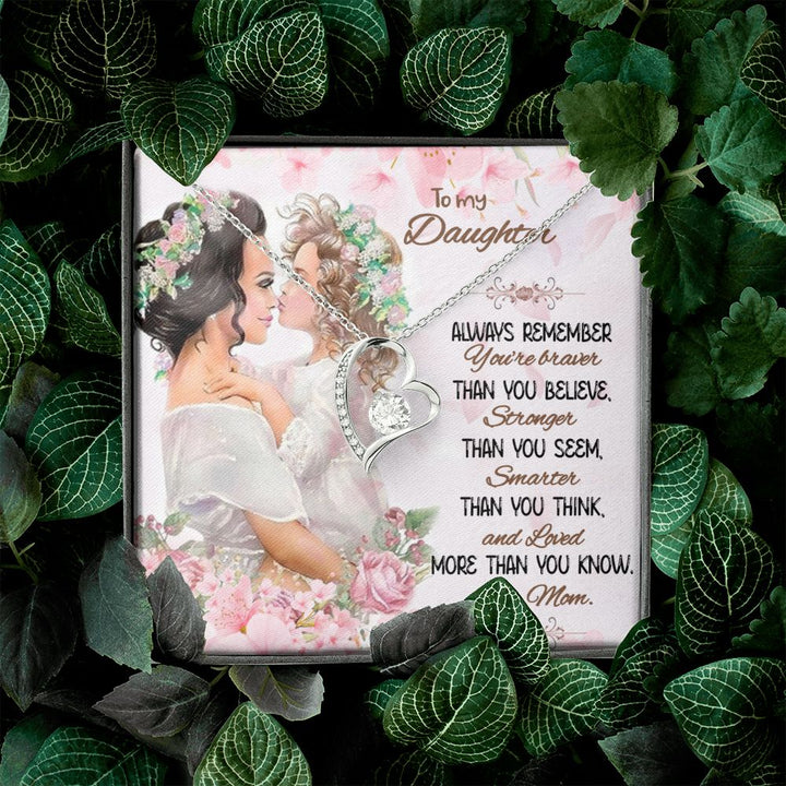 To My Daughter | Remember Your Courage - Forever Love Necklace