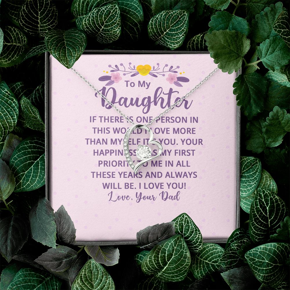 To My Daughter | My First Priority - Forever Love Necklace