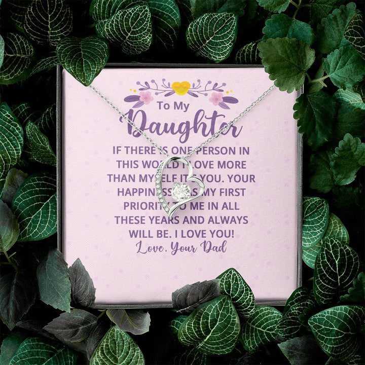 To My Daughter | My First Priority - Forever Love Necklace