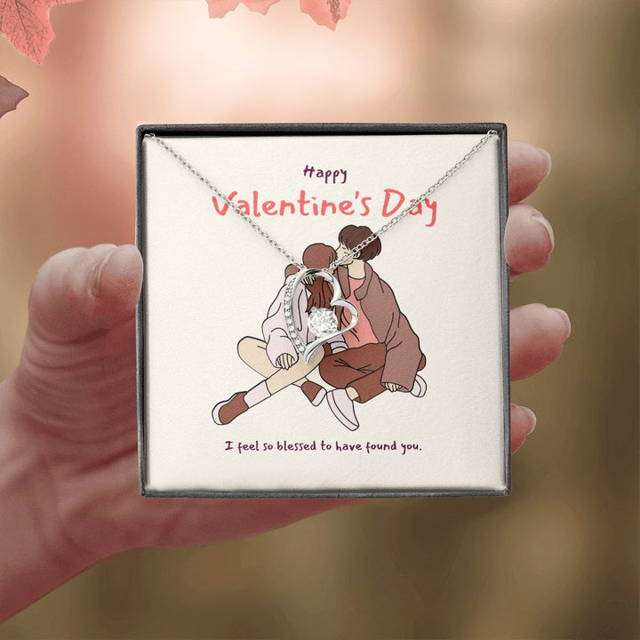 Happy Valentine's Day | I'm So Lucky to Be Yours - Forever Love Necklace