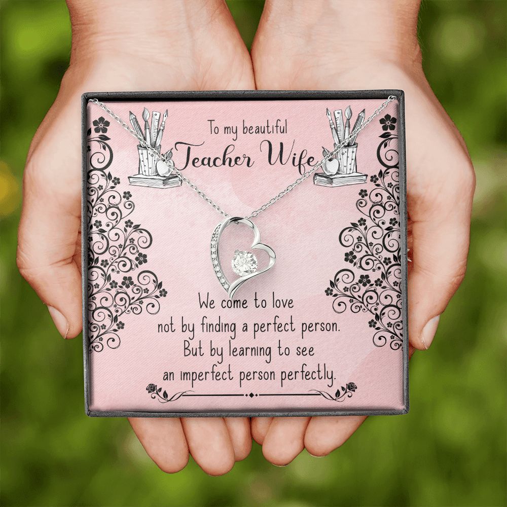 To My Wife | Beautiful Teacher Wife - Forever Love Necklace