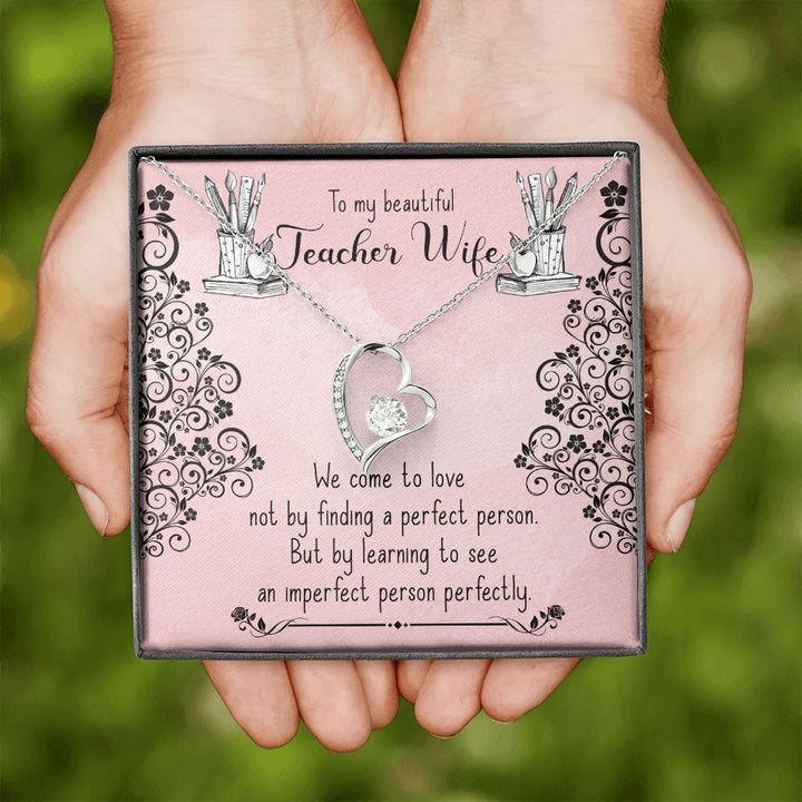 To My Wife | Beautiful Teacher Wife - Forever Love Necklace