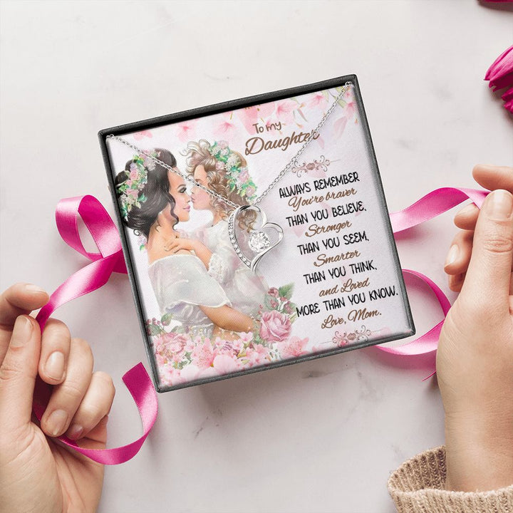 To My Daughter | Remember Your Courage - Forever Love Necklace