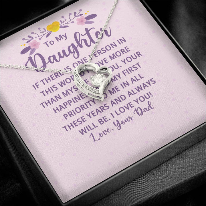To My Daughter | My First Priority - Forever Love Necklace