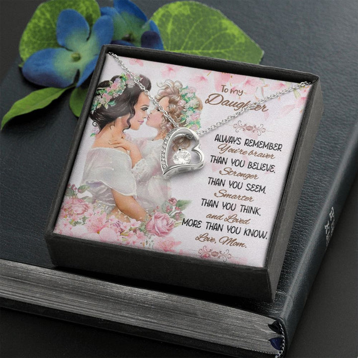 To My Daughter | Remember Your Courage - Forever Love Necklace