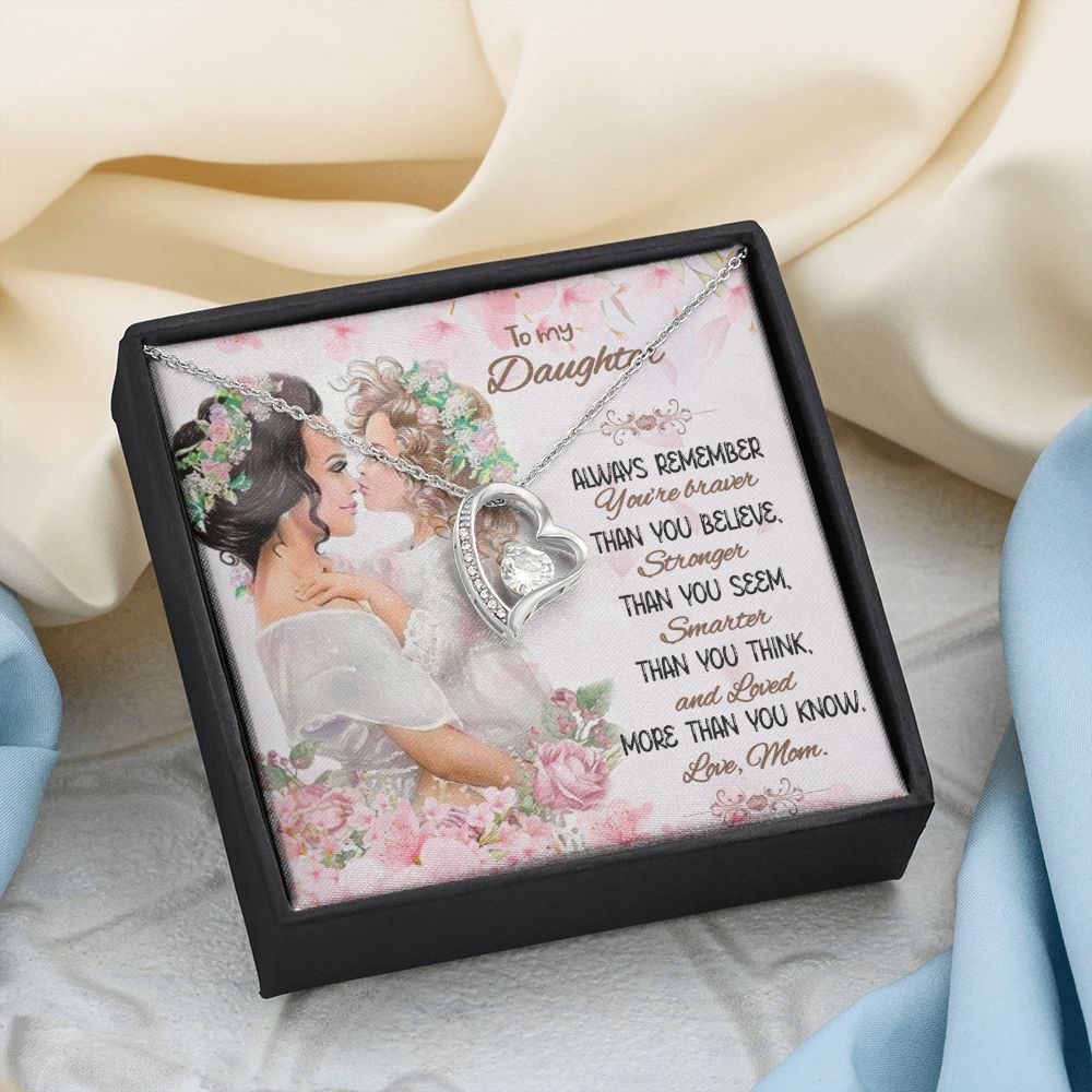 To My Daughter | Remember Your Courage - Forever Love Necklace