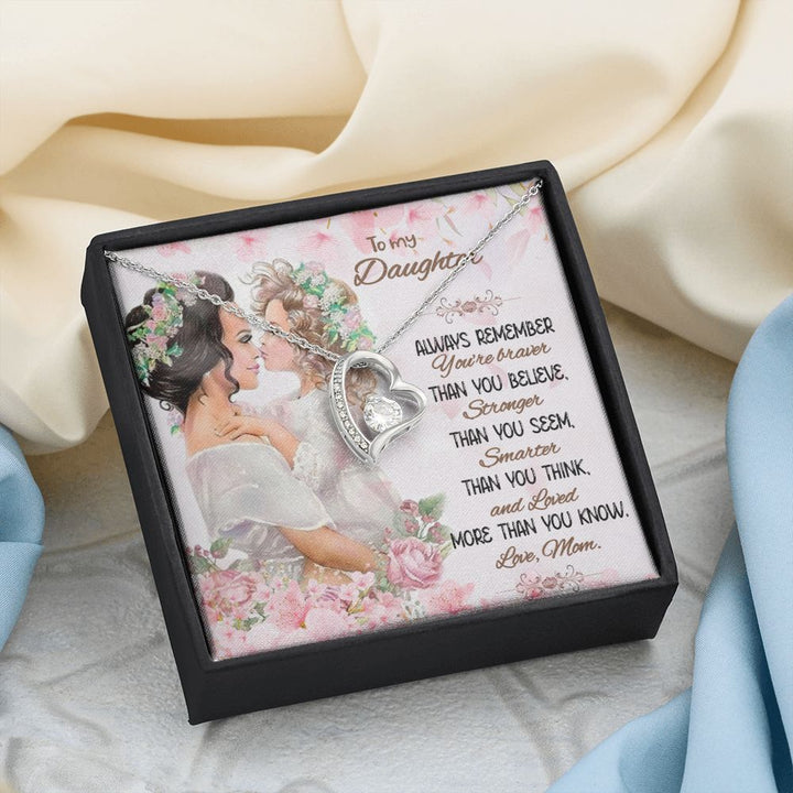 To My Daughter | Remember Your Courage - Forever Love Necklace
