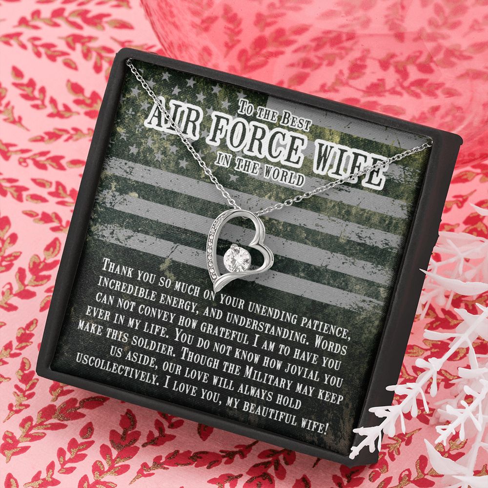 To My Wife | Best Air Force Wife - Forever Love Necklace