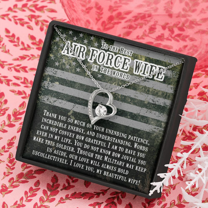 To My Wife | Best Air Force Wife - Forever Love Necklace
