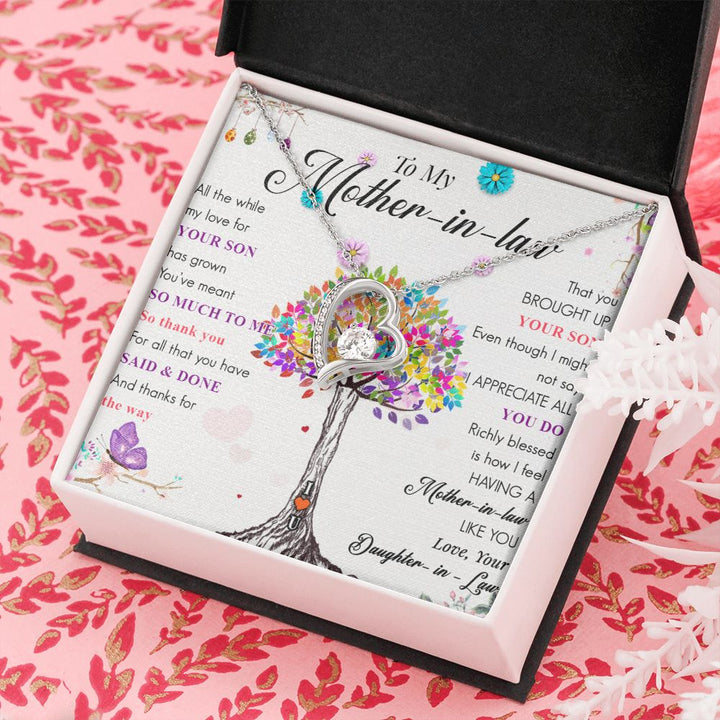 To My Mother-in-Law | To my partner's wonderful mom, with love - Forever Love Necklace