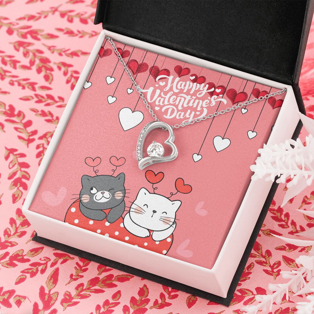 Happy Valentine's Day | You Make My World a Better Place - Forever Love Necklace