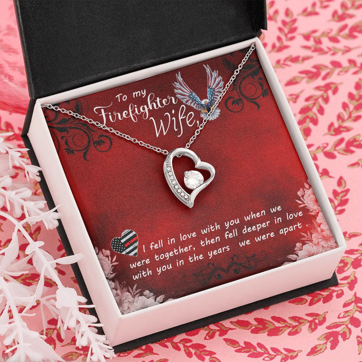 To My Wife | My Firefighter Wife - Forever Love Necklace