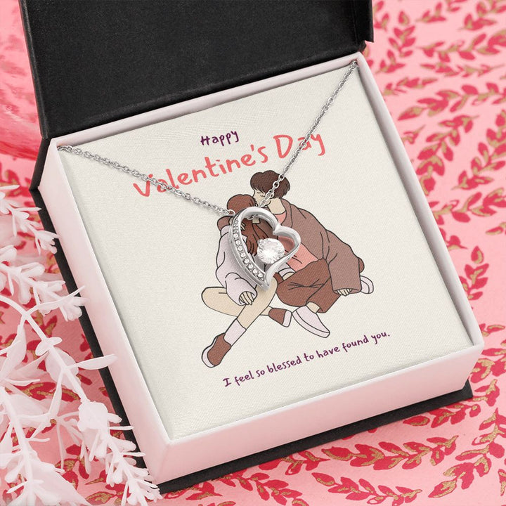 Happy Valentine's Day | I'm So Lucky to Be Yours - Forever Love Necklace