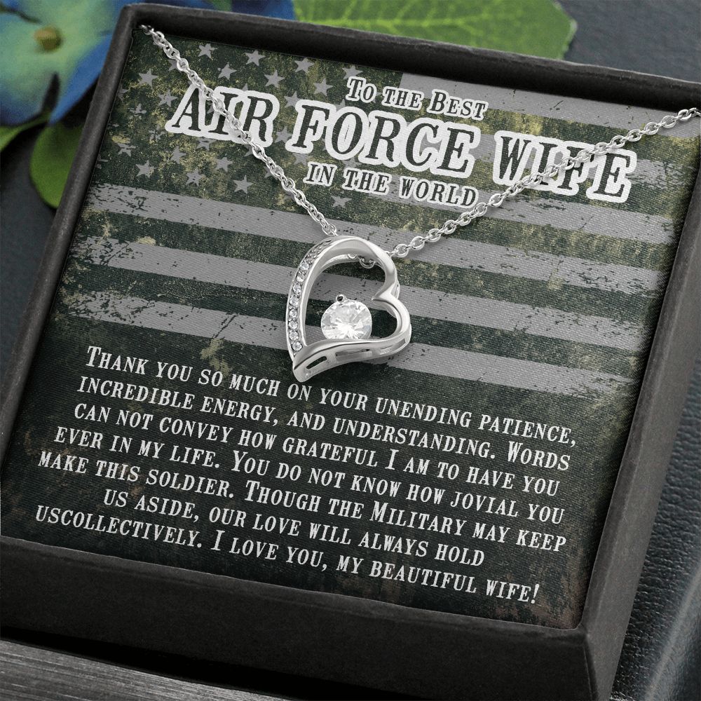 To My Wife | Best Air Force Wife - Forever Love Necklace