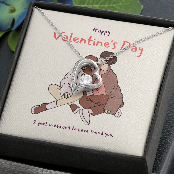 Happy Valentine's Day | I'm So Lucky to Be Yours - Forever Love Necklace