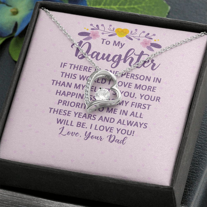 To My Daughter | My First Priority - Forever Love Necklace
